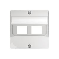Abdeckset SIDUS zu 2RJ45 weiss glänzend
