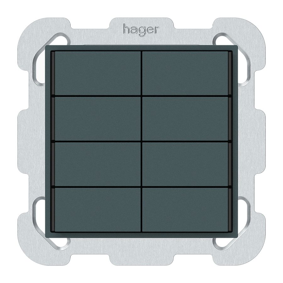 Poussoir KNX ENC KAL 8×touches 8×points actionnables LED anthracite