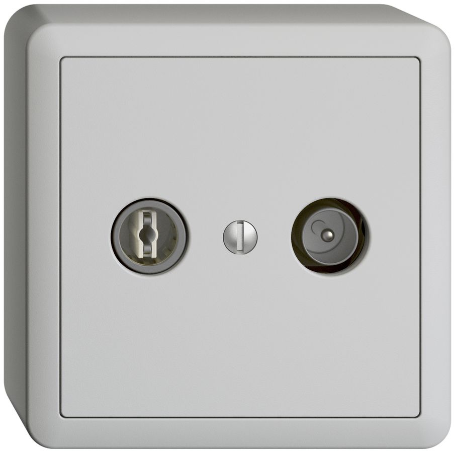 AP-TV-R-Dose EDIZIOdue 19dB hellgrau Breitbanddose 5…2000MHz, FX39