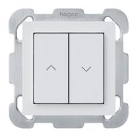 Pulsante per tapparelle KNX INC Hager BA kallysto B doppio 77×77mm bianco