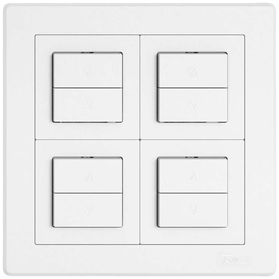 Combinazione INC EDIZIO.liv SNAPFIX® 2×2 156×156mm 4×interrut.tapparelle 1c bi