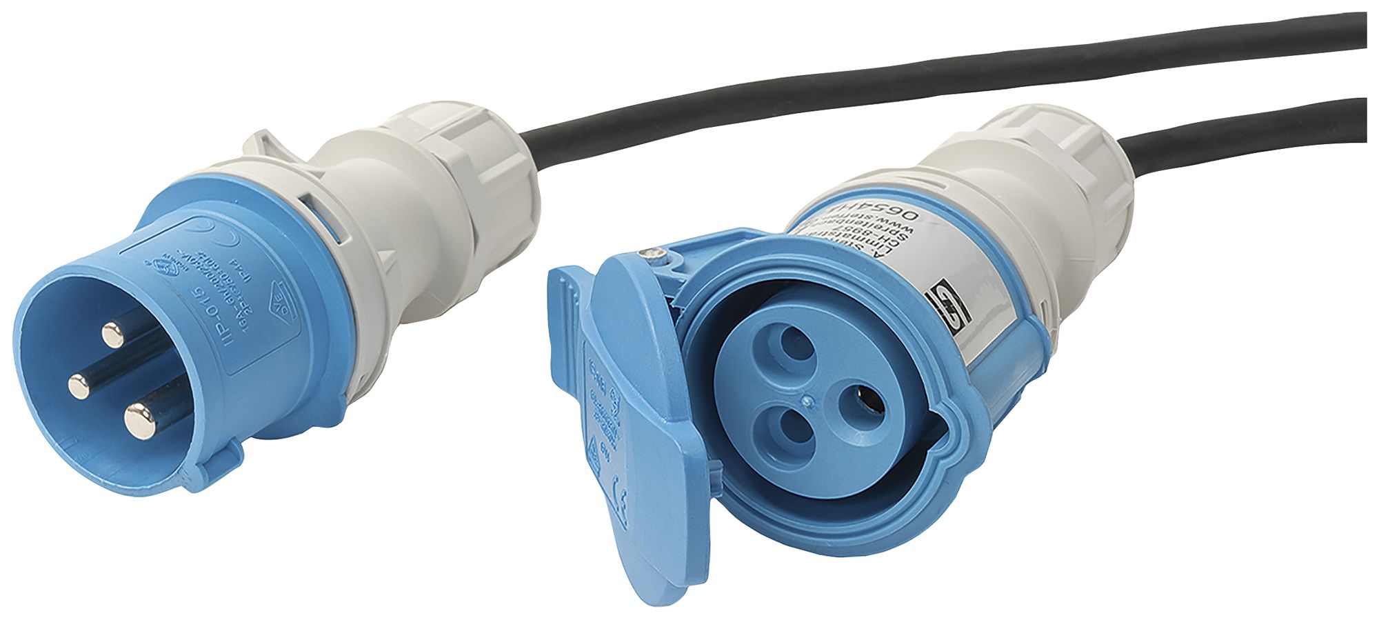 Cavo di prolunga Steffen GdV 3×2.5mm² 10m CEE16/CEE16 per l'industria nero