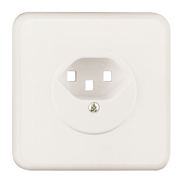 Kit frontal ENC FH 1×T23 blanc pour prise, bornes à vis