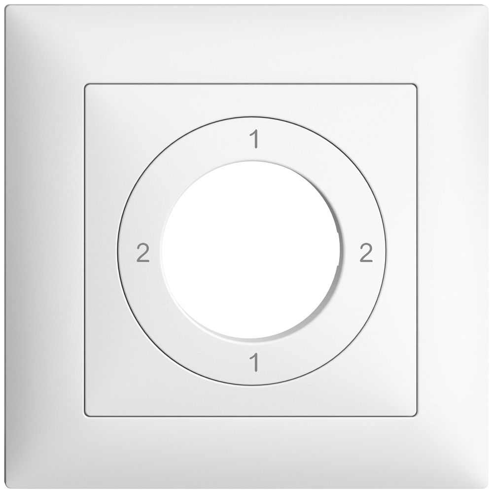 Kit frontale EDIZIOdue 2-1-2-1 88×88mm bianco per interruttore a chiave