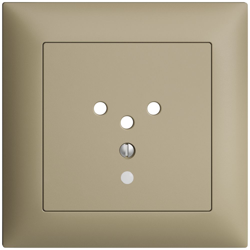 UP-Frontset EDIZIOdue T12 sand 88×88mm mit Linse für Steckdose