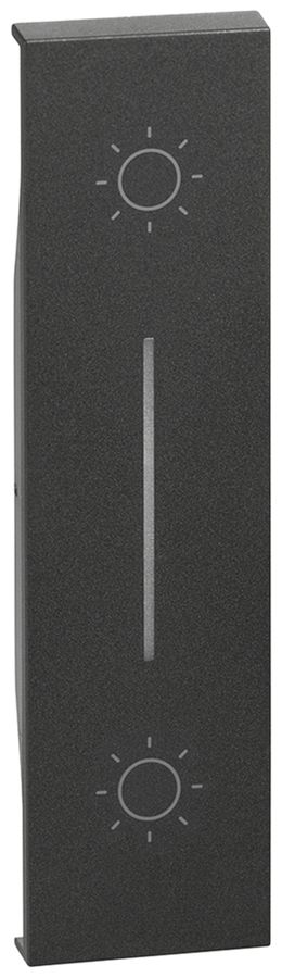 Cache de touche Living Now 1 module p.interrupteur double a.symbole lumière noir