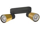 Spot SLV PURI 2.0 Dome CW GU10 2×6W REG 150×42×138mm nero/oro