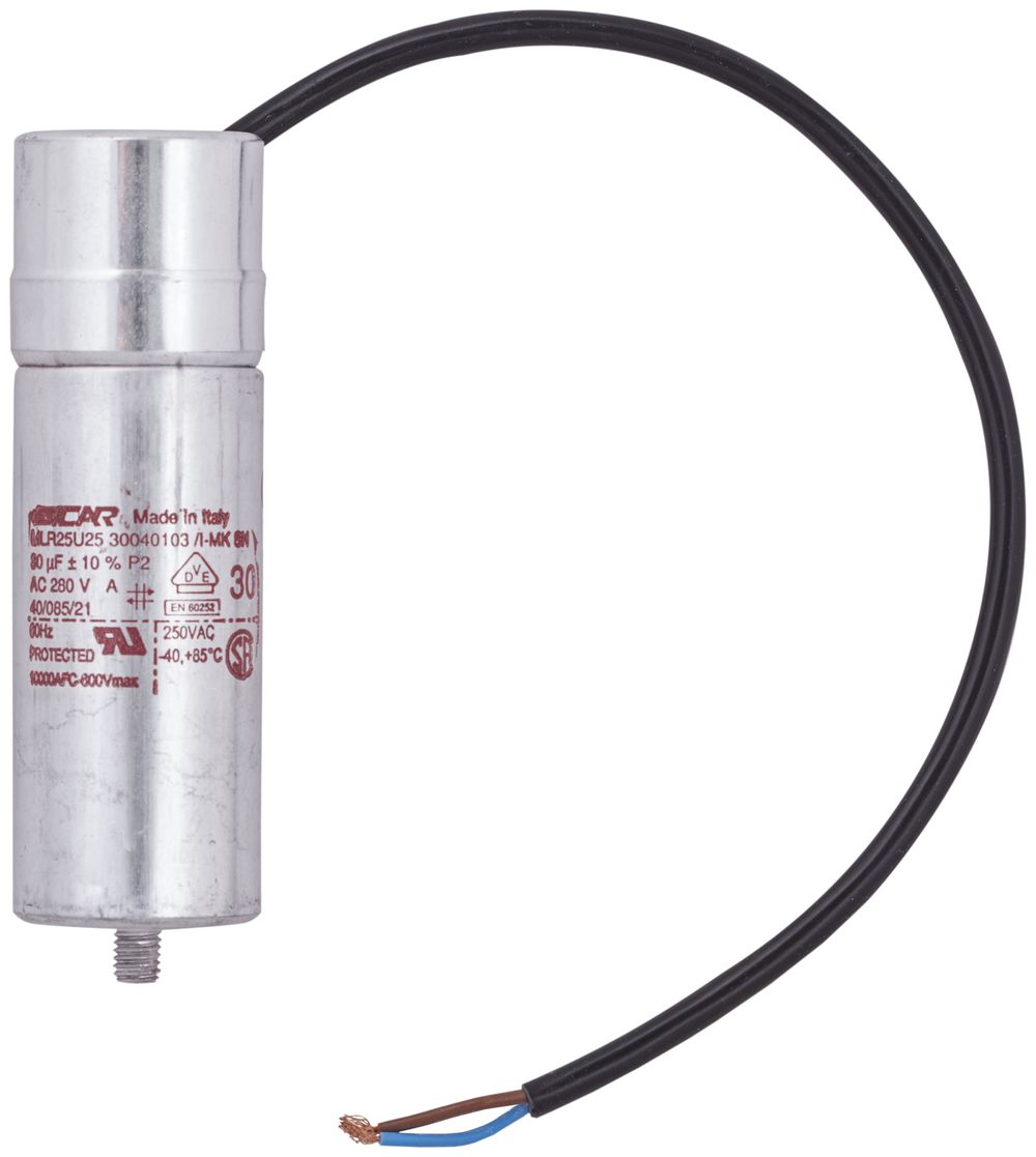 Condensatore ICAR MLR25U2530040103/I-C 30µF 400V per avviamento Ø40×103mm