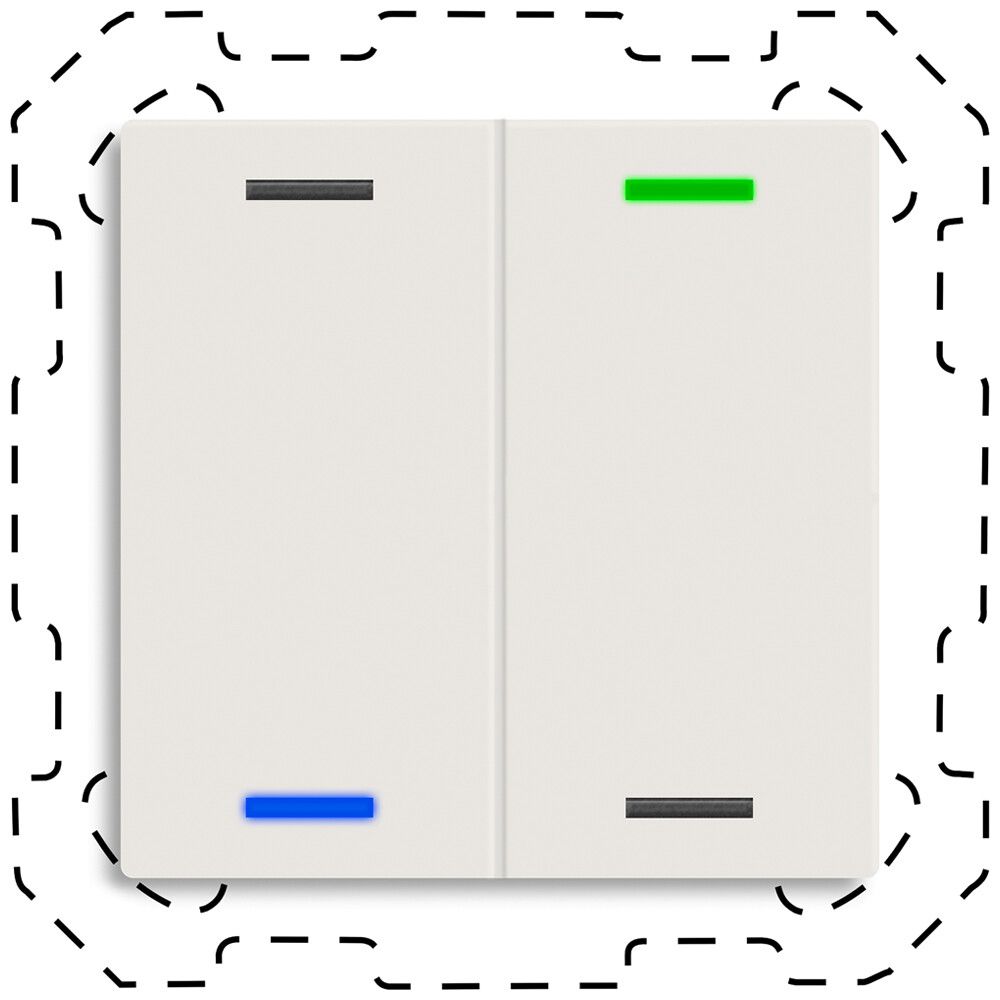 EB-Taster KNX RGBW MDT BE-TAL60T211.01 2T/4B Temp.weiss matt "neutral"