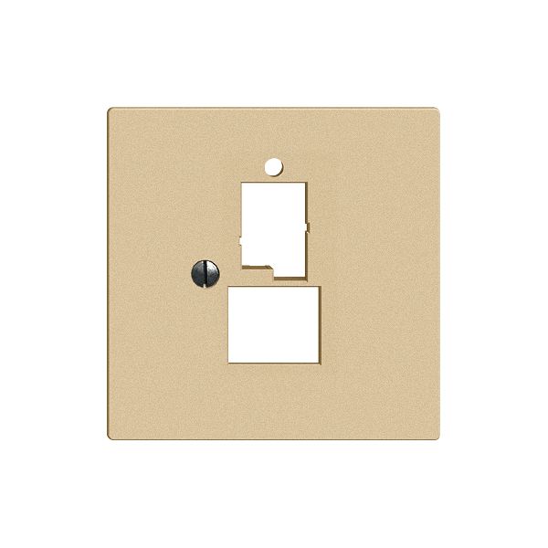 Frontplatte 1×T+T,1×RJ45 EDIZIOdue sand R&M swissline