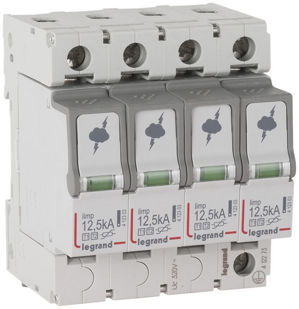 Limitatore di sovrat.Legrand T1+T2 4L Iimp.12.5kA, Imax.60kA