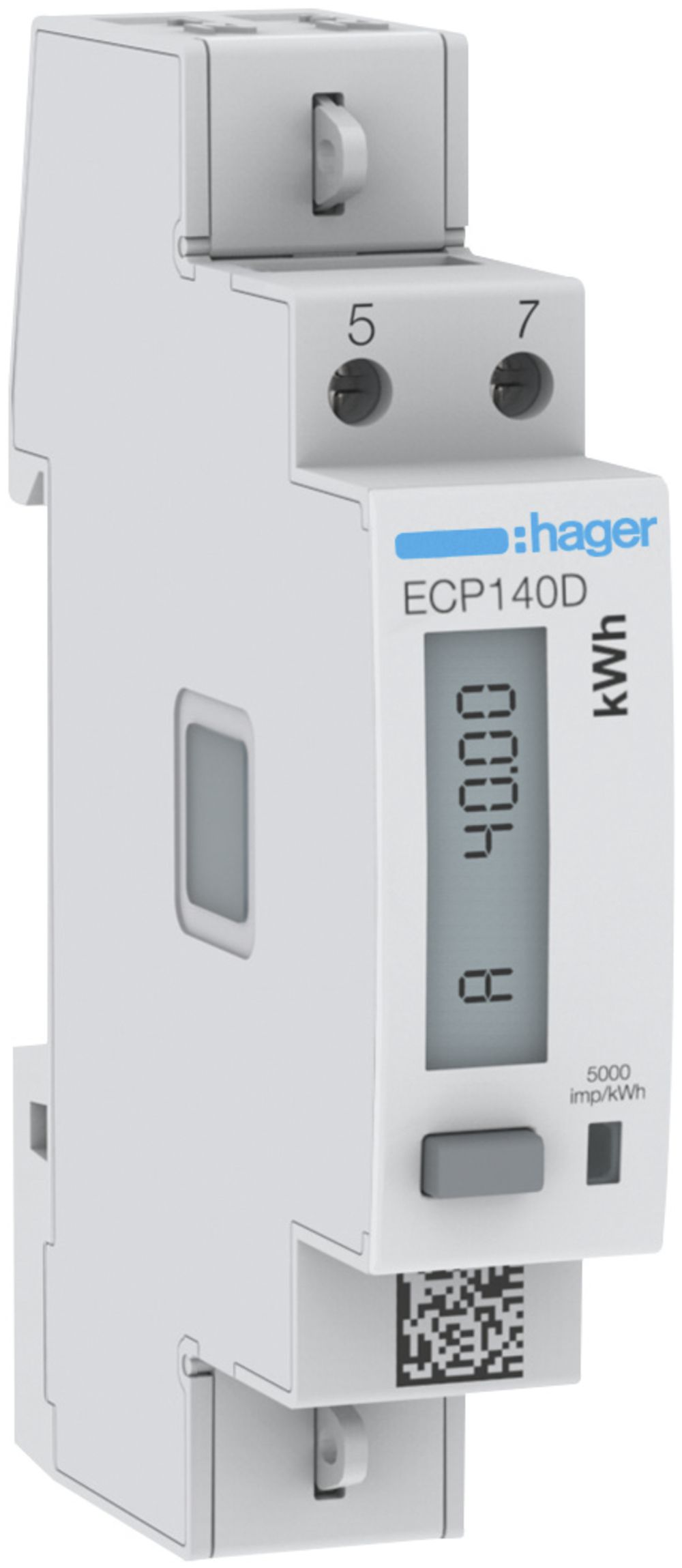 Compteur d'énergie AMD HA ECP140D 1P direct 40A Impuls S0 MID import+export 0T