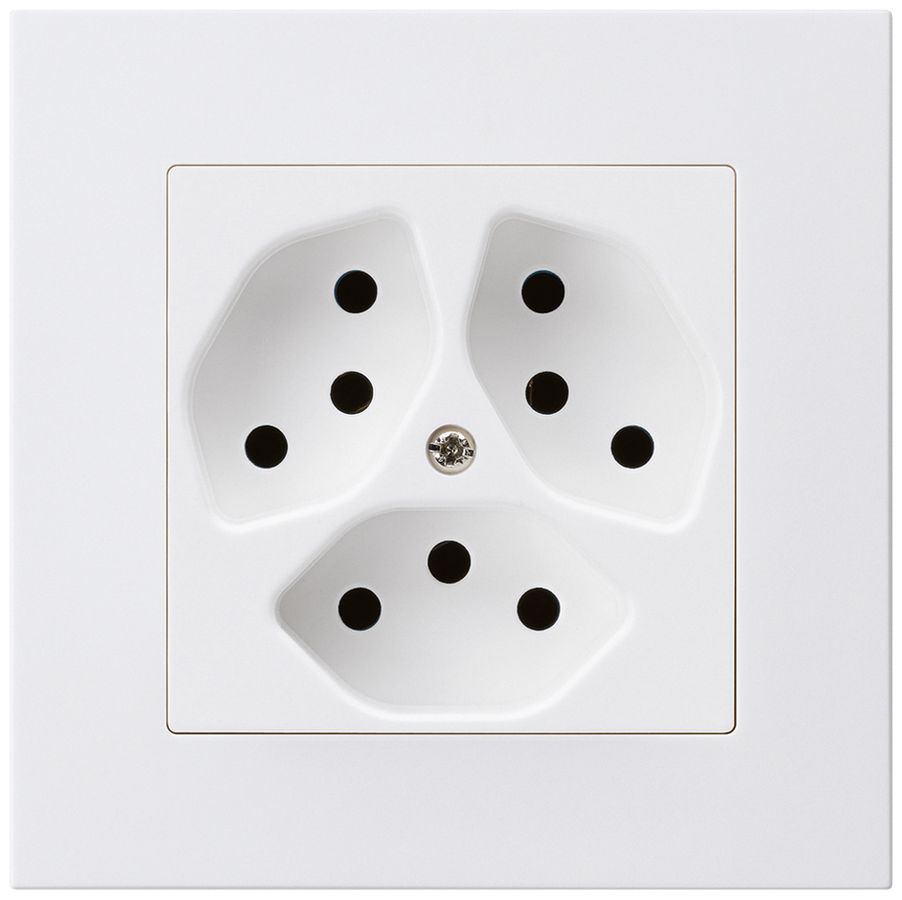 UP-Steckdose kallysto.pro 3×T13 weiss mit Kinderschutz