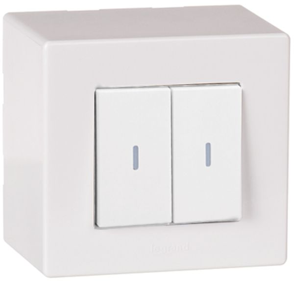 Inverseur double AP 3+3 ARTEOR, blanc