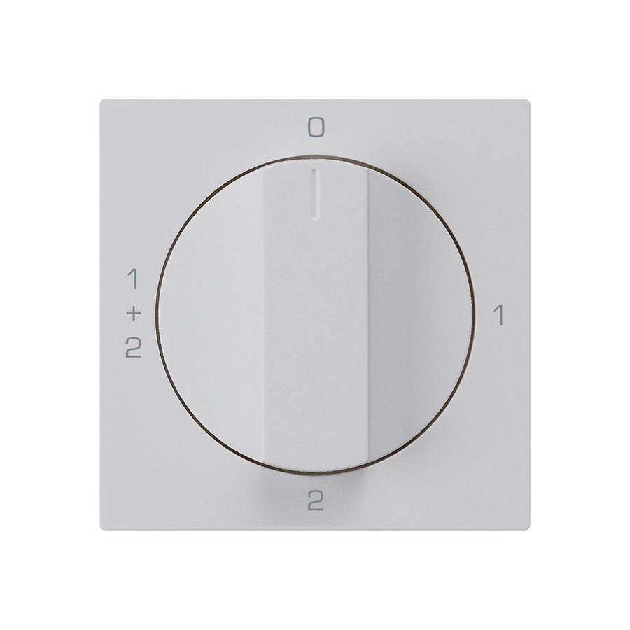Frontset für Drehschalter S1 hellgrau 60×60mm kallysto 0-1-1+2-2