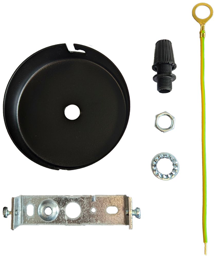 Baldachin Elektrogros Stahl Ø75×24mm schwarz