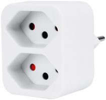 Mehrfachstecker Steffen 2×T13 10A 230V IP20 weiss