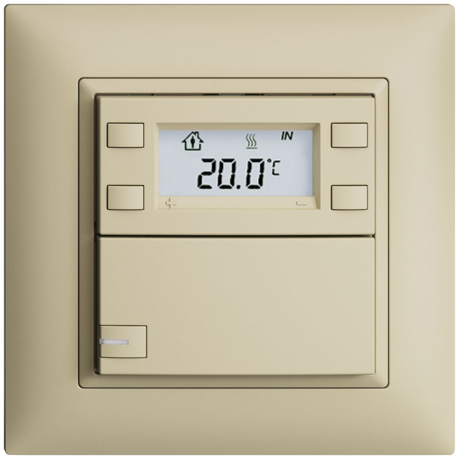 Poussoir RTH ENC KNX 1× EDIZIOdue FMI vanille, avec LED RGB