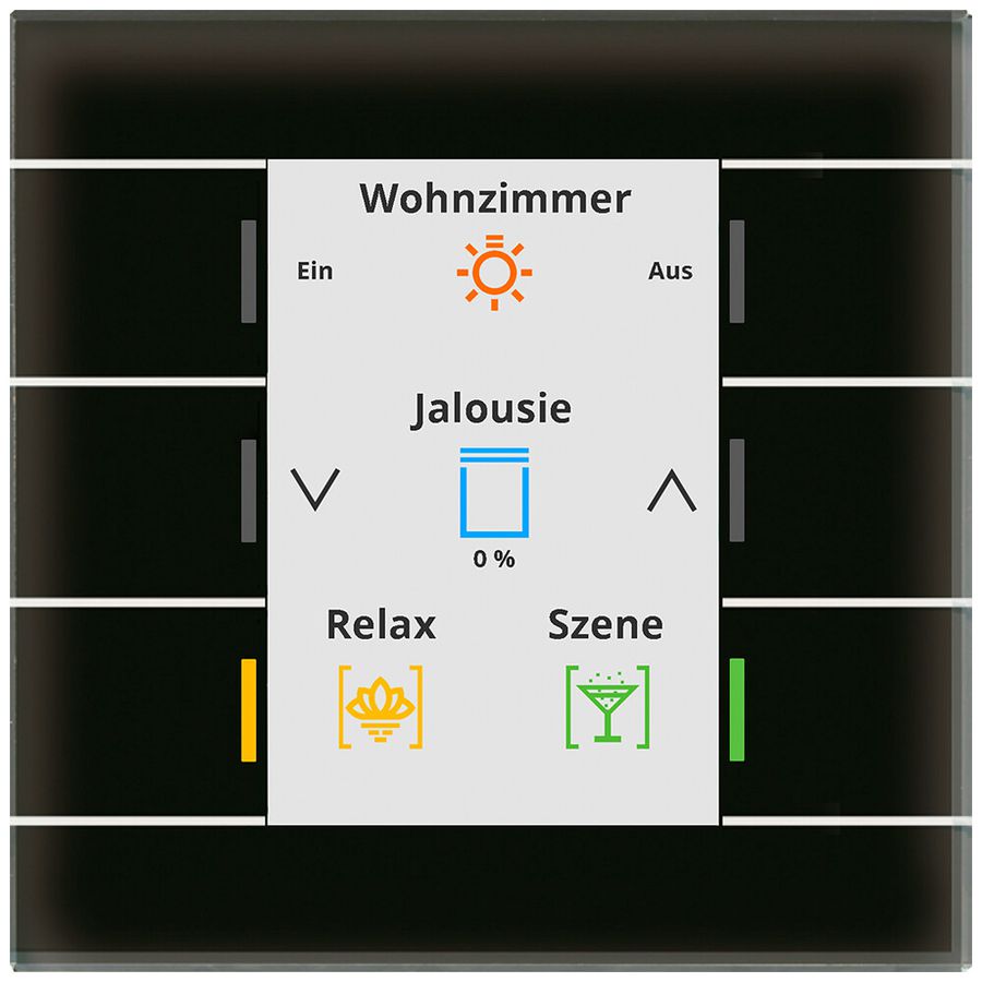UP-Bediengerät KNX MDT BE-GT20S.02S 6T/6B Display Glas schwarz