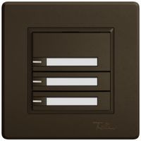 UP-KNX-Taster RGB EDIZIO.liv SNAPFIX® Temperaturfüh.RGB-LED Pap.3×T 1-Tbed.br