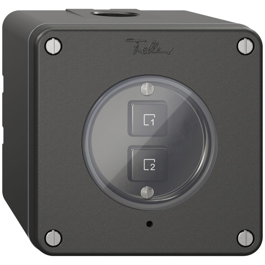 Poussoir scène AP 2 scènes vertical/2T NEVO Wiser noir