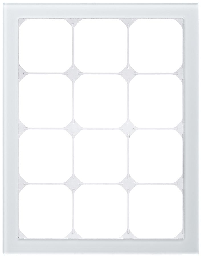 Abdeckrahmen KAL.art 4×3 274×214mm Glas weiss