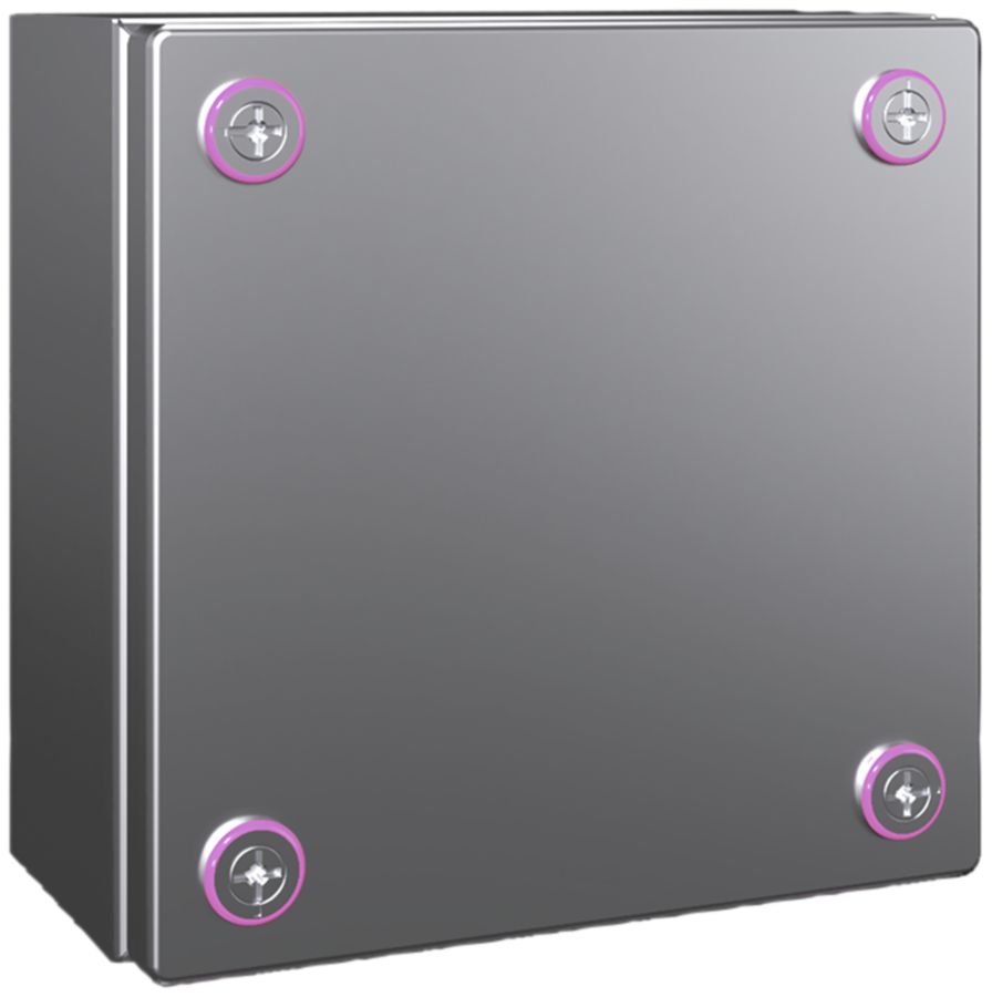 Petit boîtier Rittal KX Jonction, IP66, 200×200×120mm, acier fin V2A