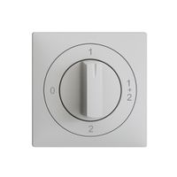 Kit frontal EDIZIOdue 0-1-1+2-2 60×60mm gris clair pour interrupteur rotatif