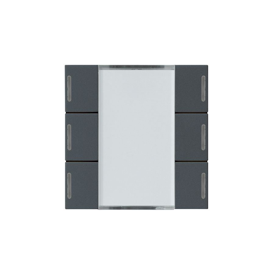 Frontset Hager kallysto LED 6×KNX systemlink/easylink anthrazit