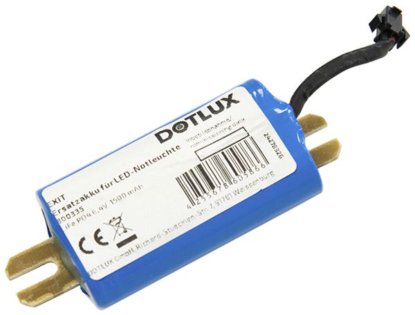 Accu DOTLUX SURFACEsensor-exit 6.4V 2595mAh ions de lithium 95×40×20mm