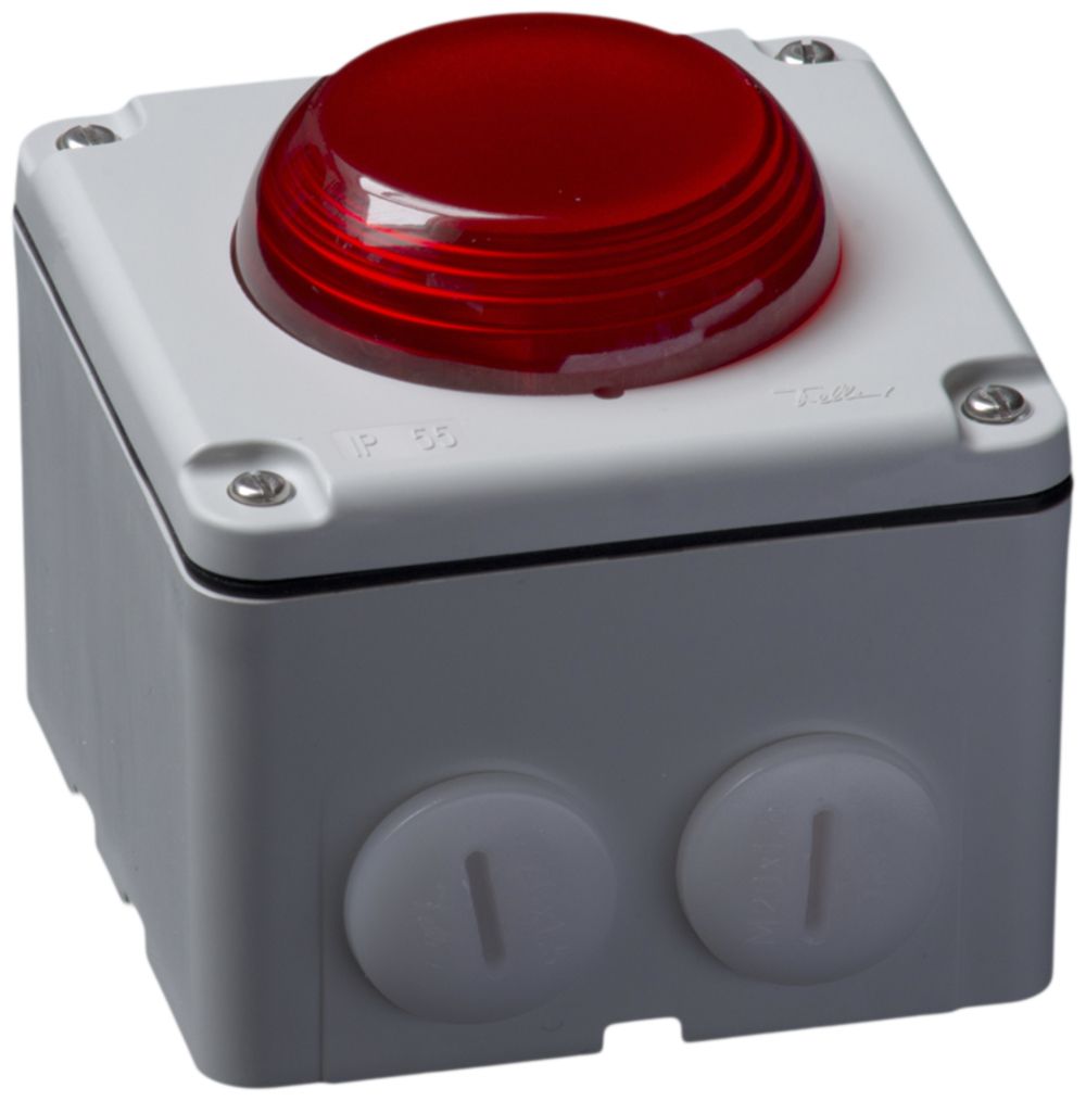 Lampe flash Hugentobler type 18 NAP 230VAC gris/rouge