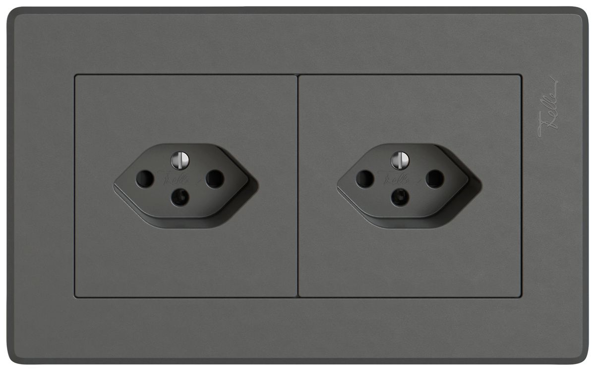 UP-Kombination EDIZIO.liv SNAPFIX® 1×2 96×156mm 1×T13+1×T13 dunkelgrau