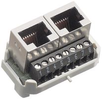 Einsatz ISDN R&M 2×RJ45/s 8P parallel Schraubklemme swissline