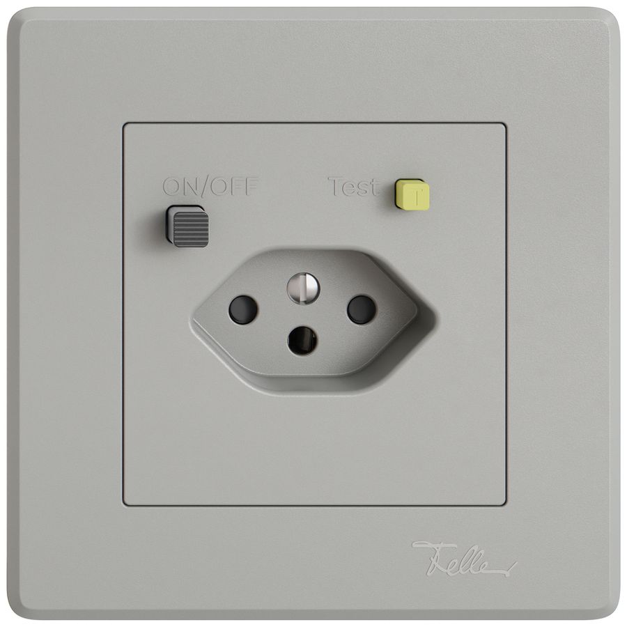 UP-Steckdose FI EDIZIO.liv  1×T13 mit Shutter hgu