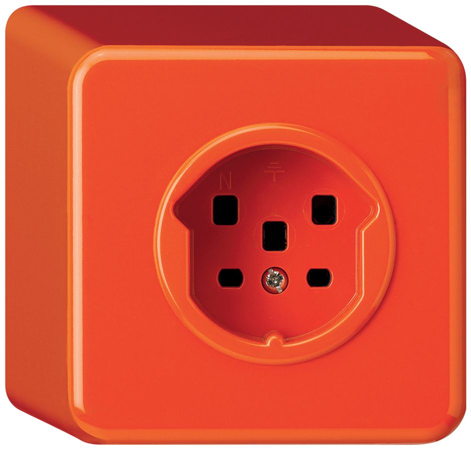 AP-Steckdose basico T25 orange Schraubklemmen