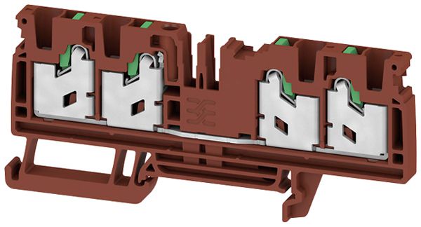 Borne de passage joignable WM S4C 4mm² 32A 1000V ressort 4×1 DIN35 br