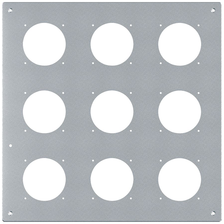 UP-Montageplatte robusto 3×3 Aluminium, natur