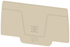 Endplatte beige 1.5mm V0 Snap-In 6mm² L/N/PE