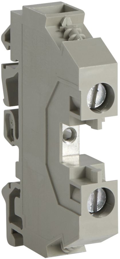 Borne de passage Hager 10mm², L, 400V/57A, à vis ouvert sur le côté