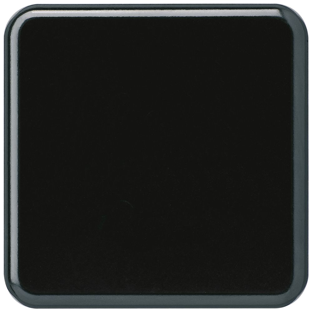 Abdeckplatte basico 1×1 ohne Bohrung schwarz