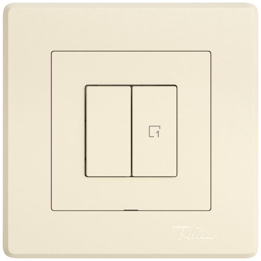 Station sec.interr.ENC EDIZIO.liv Wiser SNAPFIX® 1 scène 2 touches WLAN cr