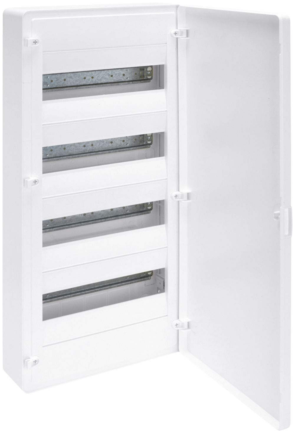 Coffret de distribution AP Hager golf 4 rang. 48UM porte IP40 281.5×646.5×98.5mm