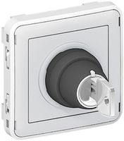 Drehschalter PLEXO I-0-II mit Sicherheitsschloss grau