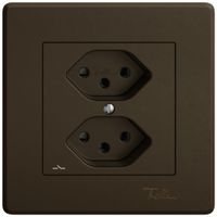 UP-Steckdose EDIZIO.liv SNAPFIX® 2×T13 1×S br