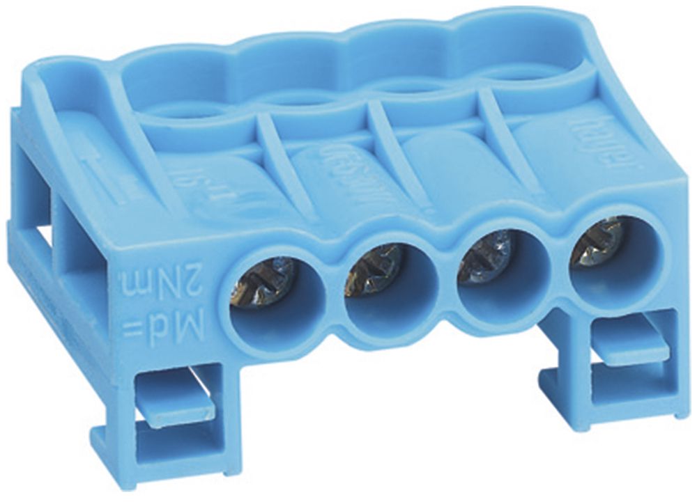 Blocco morsetto Hager gamma N 4×25mm² blu
