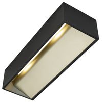 LED-Wandleuchte SLV LOGS IN L 17W 1100lm 3000K 300×100×70mm schwarz/gold