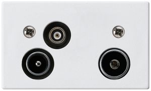 Presa d'antenna INS R-TV-dati FLF 3/5 14dB bianco