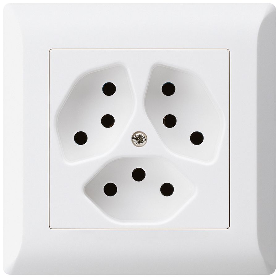 UP-Steckdose kallysto.line 3×T13 weiss