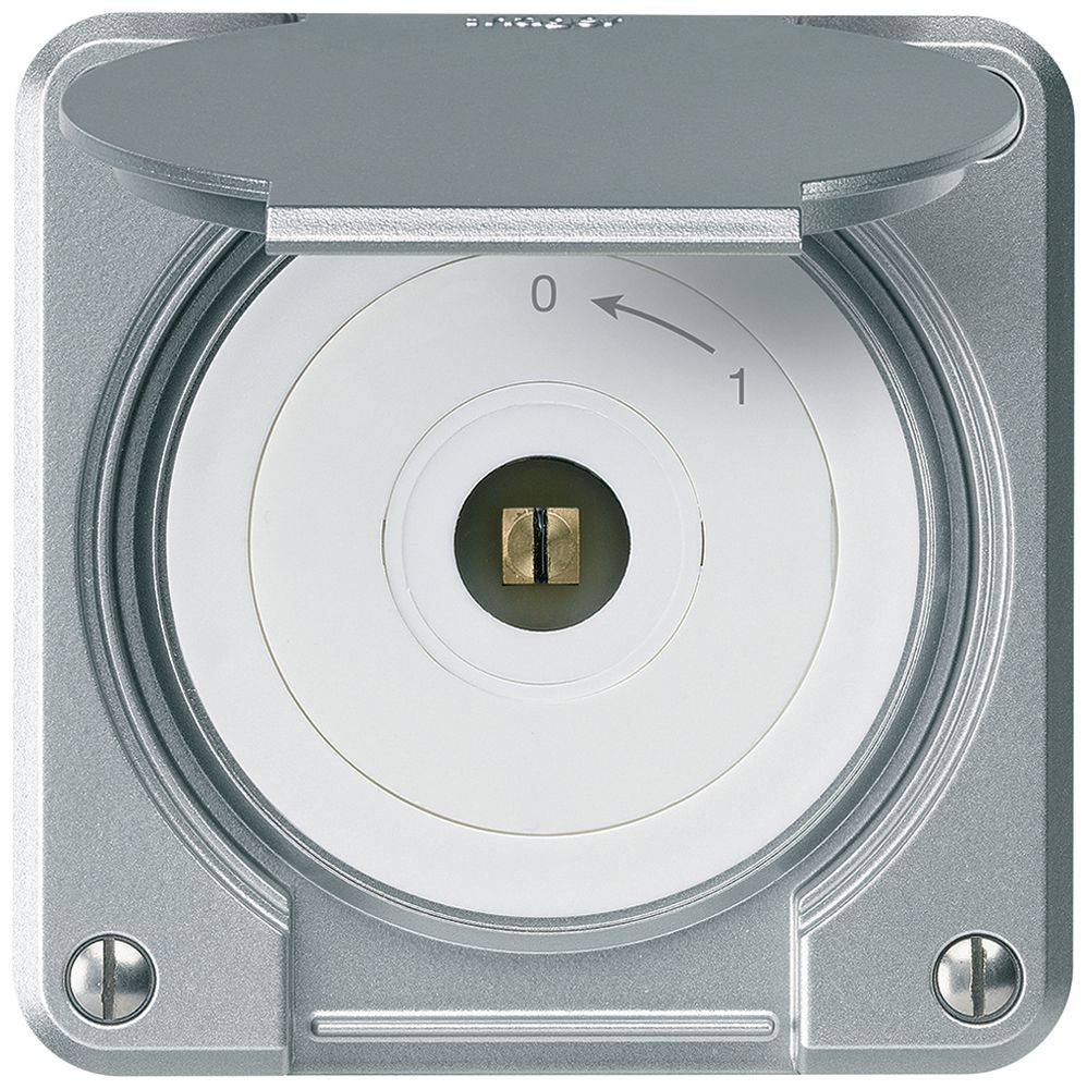 Contact pivotant à clé carrée ENC robusto IP55 aluminium avec clapet 1P combi