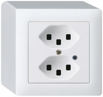 Presa AP Hager kallysto 2×T23 illuminato Q bianco ultra